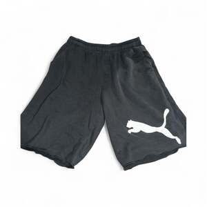 PUMA Men's Big Fleece Logo Shorts in Black